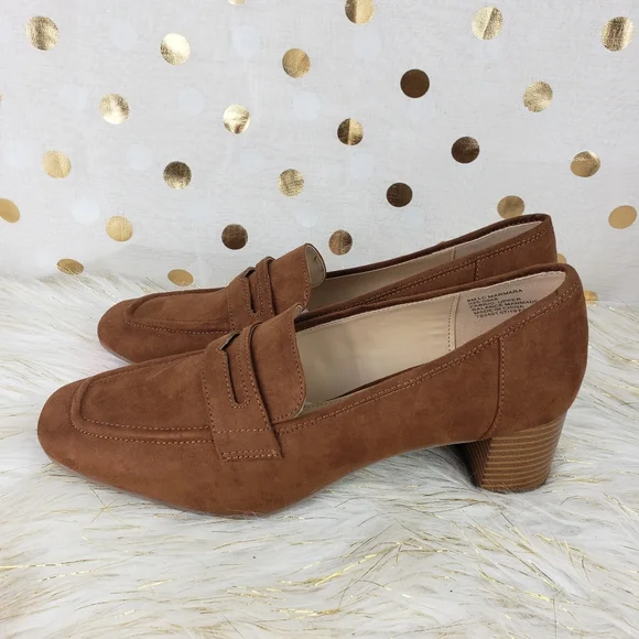 Liz Claiborne Marmara Refined Comfort  Brown Suede Penny Loafers Size 8M - Picture 8 of 12